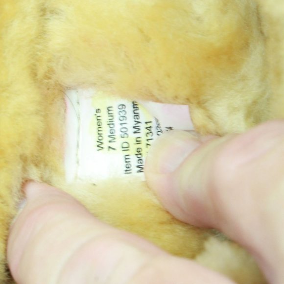 LL Bean Brown Suede Wicked Good Shearling Lined Venetian Slippers Size 7 M - Picture 8 of 9